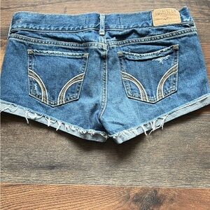 Hollister Blue Jean Shorts Distressed Cut-Off Style